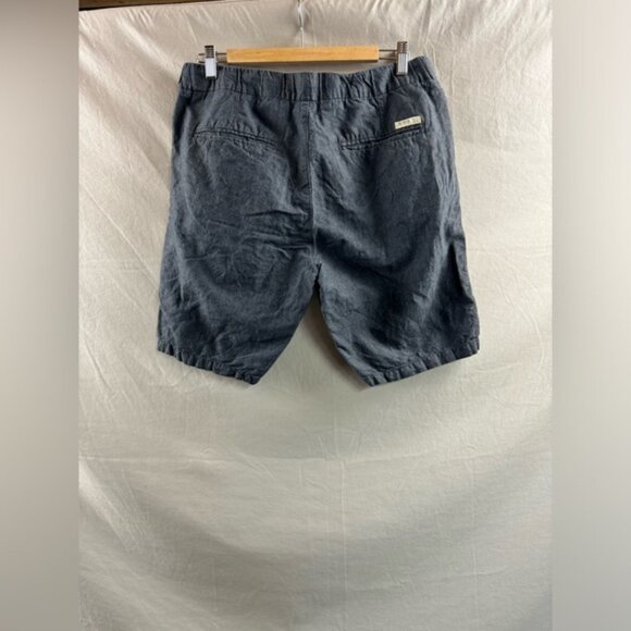 Private Member Gray Linen Blend Shorts - Picture 2 of 4